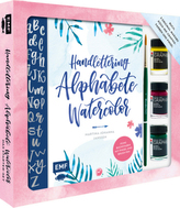 Handlettering Alphabete Watercolor - Das Starter-Set - Feine Buchstaben mit Pinsel und Brush Pen