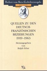 Quellen zu den deutsch-französischen Beziehungen 1919-1963