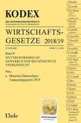 KODEX Wirtschaftsgesetze 2018/19 (f. Österreich). Bd.2