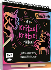 Mein Kritzel-Kratzel-Malbuch - Einhörner