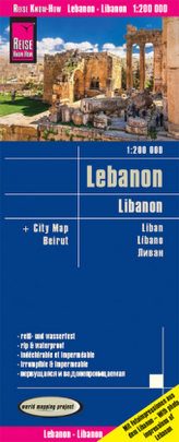 Reise Know-How Landkarte Libanon (1:200.000) mit Stadtplan Beirut