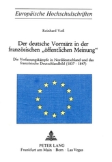 Der deutsche Vormärz in der französischen öffentlichen Meinung