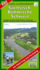Wander- und Radwanderkarte Sächsisch-Böhmische Schweiz 1 : 30 000