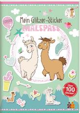 Lama. Mein Glitzer-Sticker-Malspaß