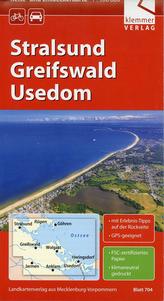 Reise- und Entdeckerkarte Stralsund, Greifswald, Usedom 1 : 100 000