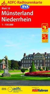 ADFC-Radtourenkarte 10 Münsterland Niederrhein 1:150.000