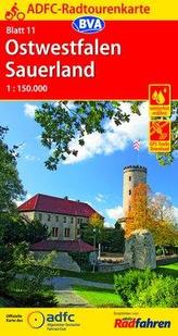 ADFC-Radtourenkarte 11 Ostwestfalen Sauerland 1:150.000