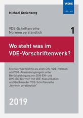 Wo steht was im VDE-Vorschriftenwerk? 2019