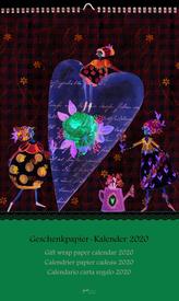 Blumentopf Geschenkpapier-Kalender 2020