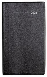 Taschenplaner Metallic schwarz 2020