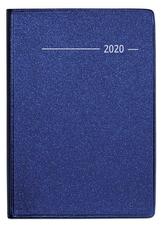 Taschenkalender Buch Metallic blau 2020