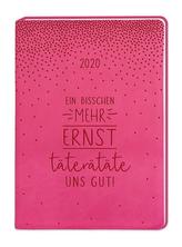 Terminplaner Lederlook A6 Pink 2020