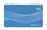 Mini-Querkalender PP-Einband blau 2020 - Tischkalender