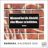 BARBARA. 2020 - Origineller Wandkalender von DUMONT - Straßenschilder mit Botschaft - Streetart-Kunst - Quadratformat 24 x 24 cm