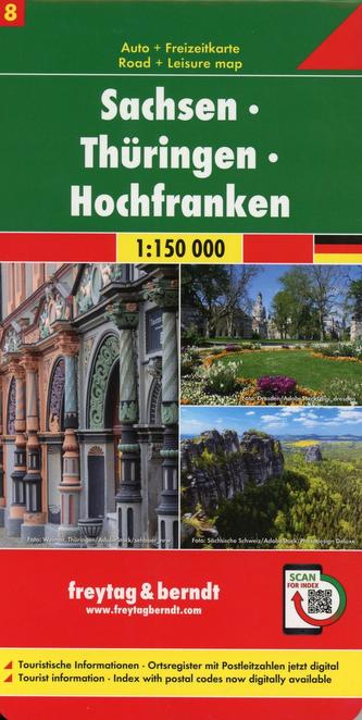 Sachsen - Thüringen - Hochfranken, Autokarte 1:150.000, Blatt 8 Sachsen - Thüringen - Hochfranken, Autokarte 1:150.000, Blatt 8