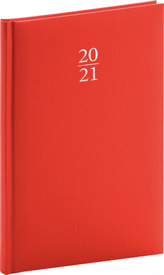Týdenní diář Capys 2021, červený, 15 × 21 cm