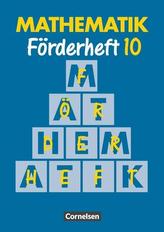 Mathematik für Sonderschulen Neu. Förderheft 10