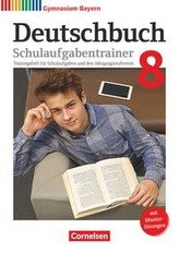 Deutschbuch Gymnasium 8. Jahrgangsstufe - Bayern - Schulaufgabentrainer mit Lösungen