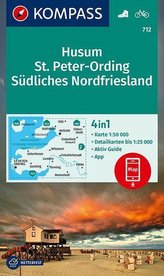KOMPASS Wanderkarte Husum, St. Peter-Ording, Südliches Nordfriesland 1:50 000