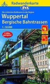 Radwanderkarte BVA Die schönsten Radtouren in der Region Wuppertal, 1:50.000, reiß- und wetterfest, GPS-Tracks Download, E-Bike 