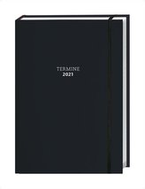 Tages-Kalenderbuch A6, classic schwarz 2021