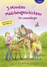 5 Minuten Mädchengeschichten für Leseanfänger mit Silbenfärbung ab 6 Jahre für die 1. Klasse.