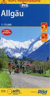 ADFC-Regionalkarte Allgäu 1:75.000, reiß- und wetterfest, GPS-Tracks Download
