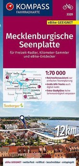 KOMPASS Fahrradkarte Mecklenburgische Seenplatte 1:70.000, FK 3320