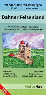 Dahner Felsenland,  Blatt 41-544, 1 : 25 000