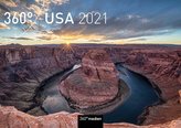 360° USA Klappkalender 2021