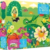 Erstes Puzzle und Buch: Im Garten