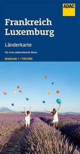 ADAC Länderkarte Frankreich, Luxemburg 1:700 000
