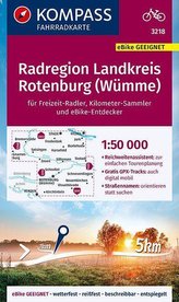 KOMPASS Fahrradkarte Radregion Landkreis Rotenburg (Wümme) 1:50.000, FK 3218