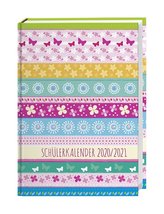 Streifen Floral Schülerkalender A5 Kalender 2021