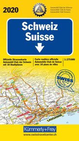 Straßenkarte Schweiz ACS 1:275 000 Ausgabe 2020