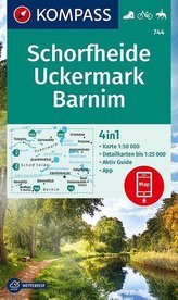 KOMPASS Wanderkarte Schorfheide, Uckermark, Barnim 1:50 000