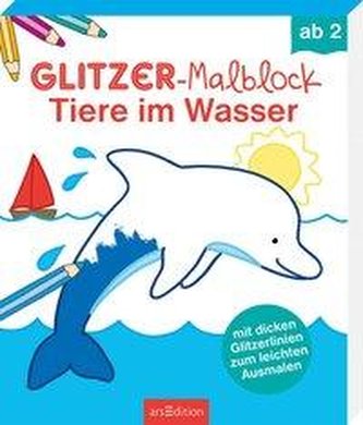 Glitzer-Malblock Tiere im Wasser Glitzer-Malblock Tiere im Wasser