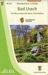 Bad Urach - Großes Lautertal (West), Zwiefalten Wanderkarte 1:25.000