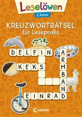 Leselöwen Kreuzworträtsel für Erstleser. 2. Klasse (Orange)