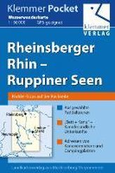 Klemmer Pocket Wasserwanderkarte Rheinsberger Rhin  Ruppiner Seen 1 : 50 000