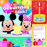 Disney Baby - Micky und Minnie - Zum Geburtstag viel Glück! - Geburtstags-Soundbuch mit 1 Melodie und leuchtender Kerze - Pappbi