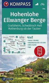 Hohenlohe, Ellwanger Berge, Crailsheim, Schwäbisch Hall, Rothenburg ob der Tauber 1:50 000
