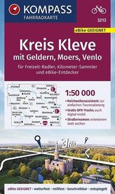 KOMPASS Fahrradkarte Kreis Kleve mit Geldern, Moers, Venlo 1:50.000, FK 3213