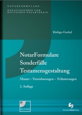 NotarFormulare Sonderfälle Testamentsgestaltung