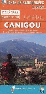 Carte Canigou 1 : 50 000. Fenouillèdes, Conflent, Vallespir, Parc Naturel Régional des Pyrénées Catalanes