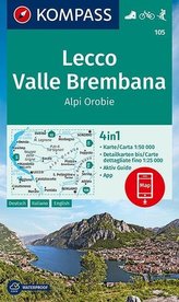 KOMPASS Wanderkarte Lecco, Valle Brembana, Alpi Orobie 1:50 000