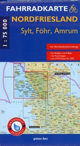 Fahrradkarte Nordfriesland - Sylt, Föhr, Amrum