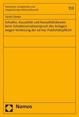 Schaden, Kausalität und Kausalitätsbeweis beim Schadensersatzanspruch des Anlegers wegen Verletzung der ad hoc-Publizitätspflich