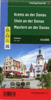 Krems an der Donau mit Stein und Mautern, Stadtplan 1:14.000