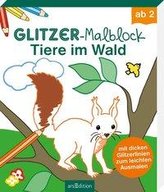 Glitzer-Malblock Tiere im Wald